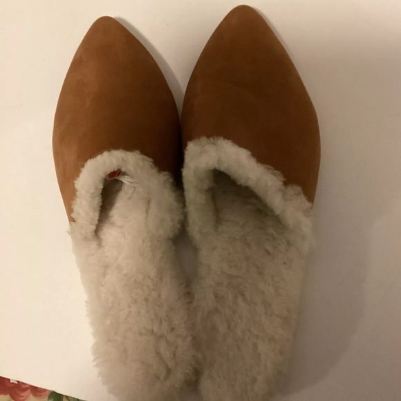 Jenni Kayne Shearling Lined Mules - Women’s 38 (8) - Picture 2 of 6